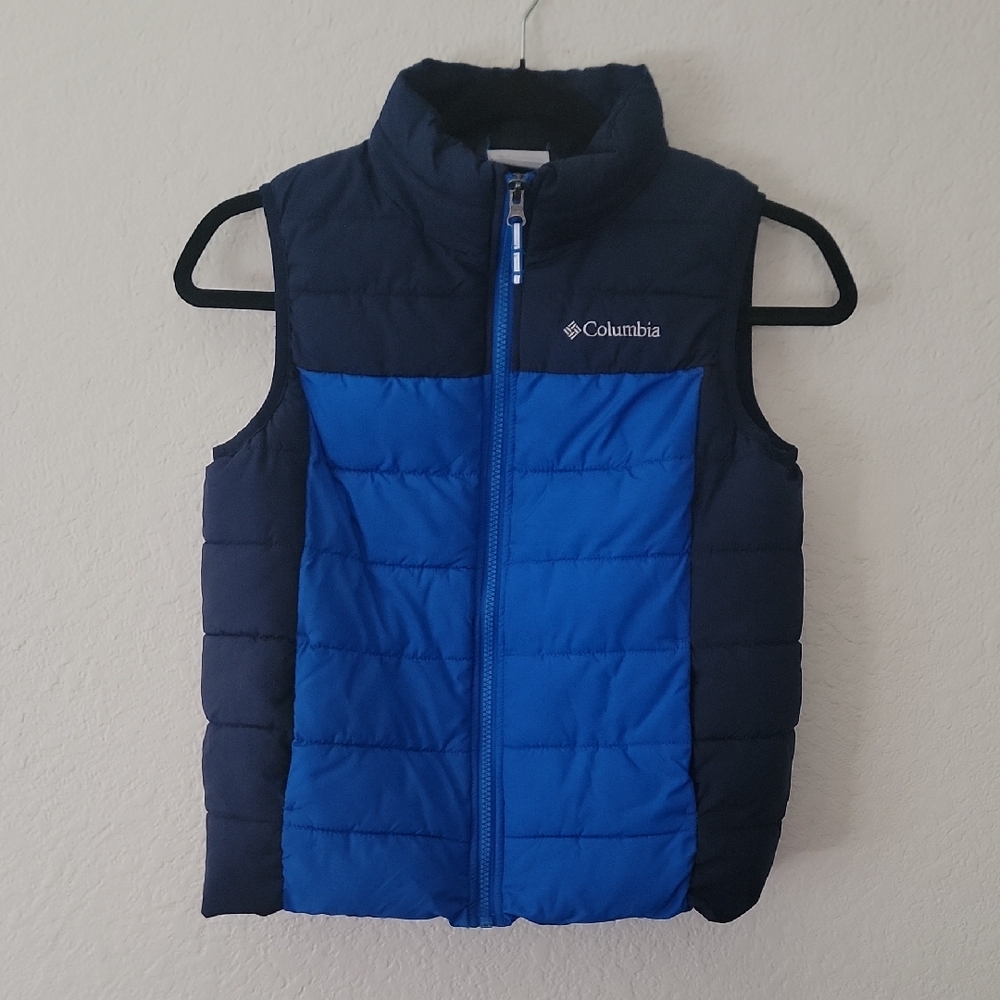 Columbia Blue and Black Puffer Vest